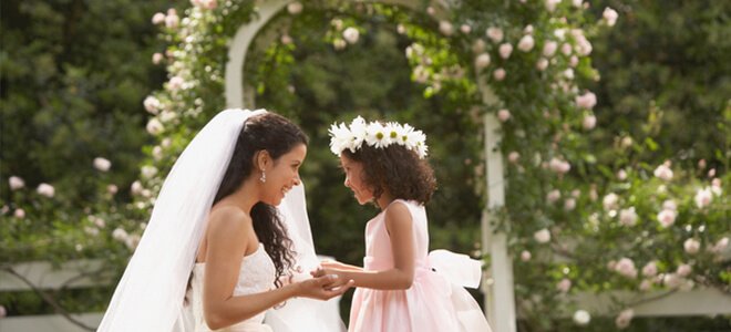 結婚式での子供花束贈呈