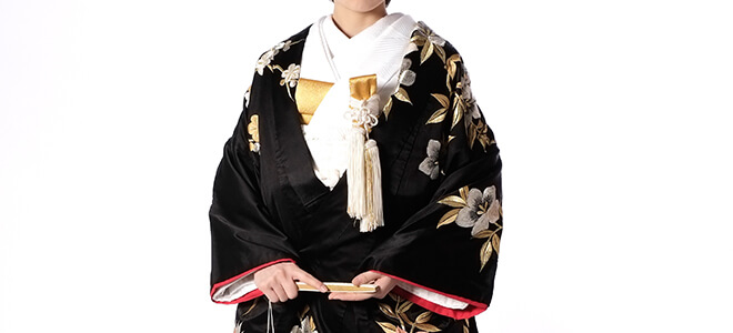 結婚式での色引振袖・黒